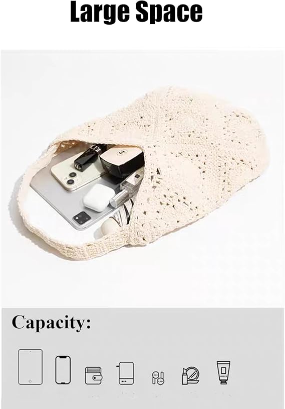 Beach Bag Beach Bags for Women Soft Summer Beach Tote Woven Purses for Summer Vacation