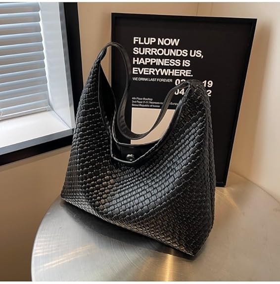 Leather Tote Bag for Women Top-handle Shoulder Bag, Hobo Bags Large Capacity Soft Vegan Crossbody Handbag Underarm