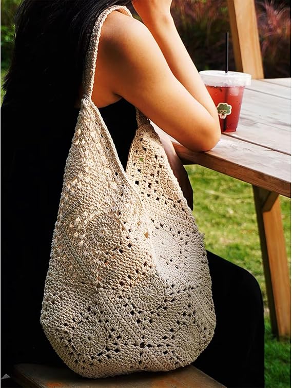 Beach Bag Beach Bags for Women Soft Summer Beach Tote Woven Purses for Summer Vacation