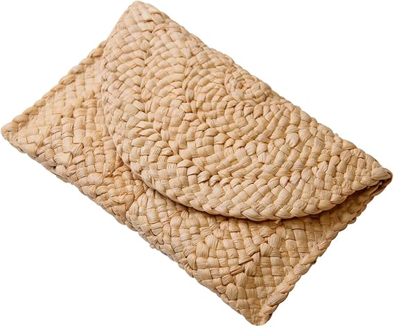 Straw Clutch Purses for Women Summer Beach Bags Envelope Woven Clutch Handbags