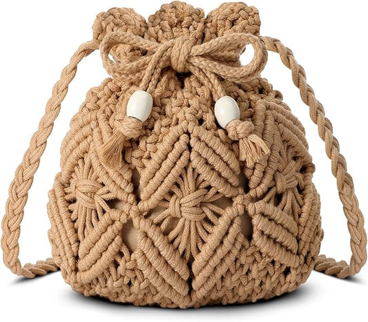 Summer Purse - Woven Crossbody Bags Boho Crossbody Purses for Women Crochet Handbags Shoulder Bag Handbags